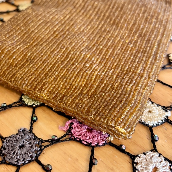 Vintage Gold Beaded Mini Bag 80s 90s - Picture 5 of 5